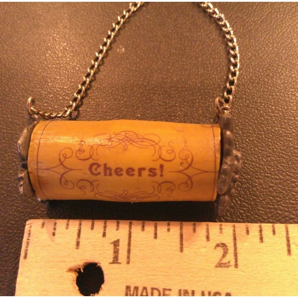 Cork Screw Decorations CHEERS Christmas Ornaments Set‎ Of 4 Wine Winery